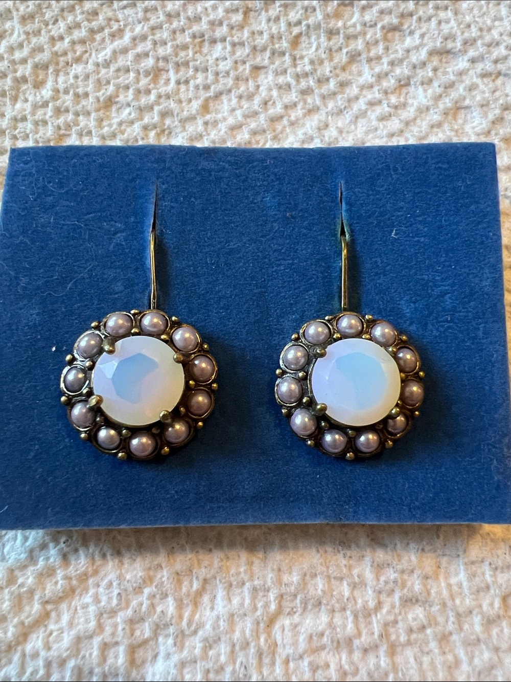 Vintage NiR Nina Ricci / Avon Faux opal and pearls Earrings